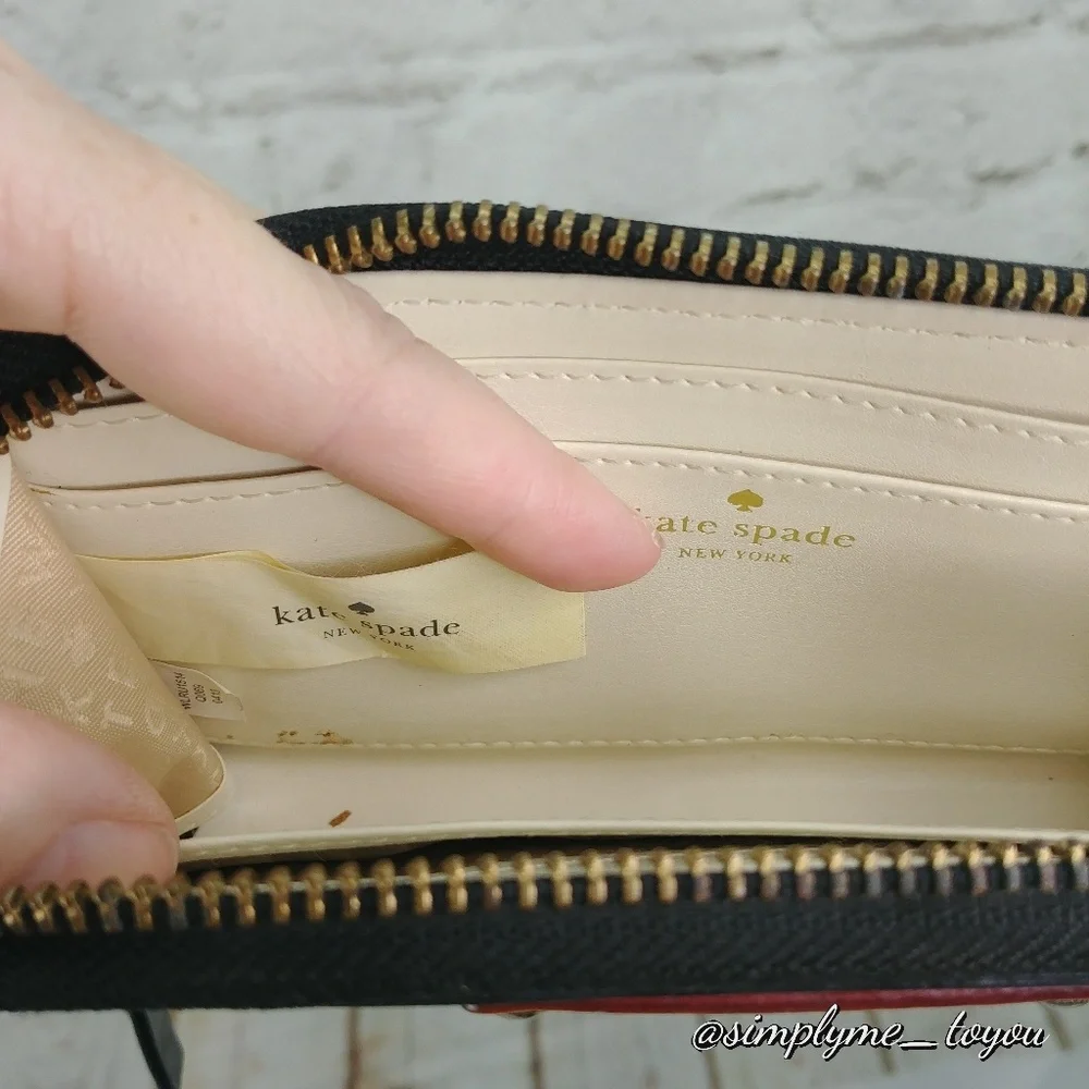 Kate Spade Black Patent Leather Wristlet
